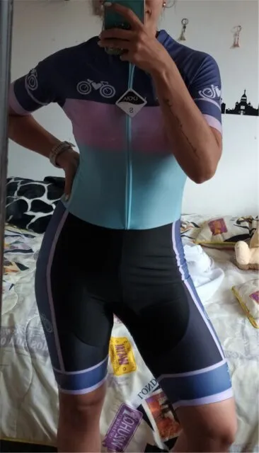 2021 New proTeam Triathlon Cycling Jersey Sweatshirt Short Sleeve Jersey Bodysuit Maillot Gel Set Women's Jumpsuit Summer Full