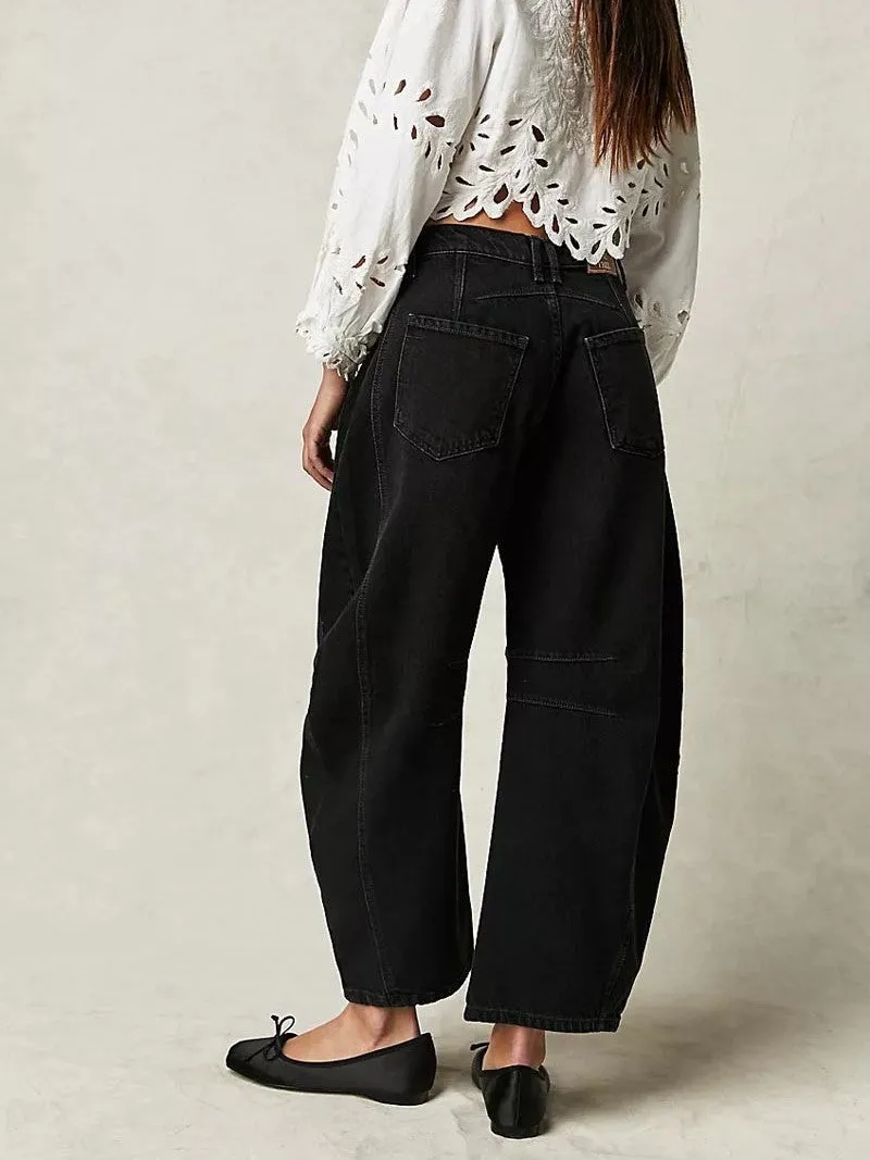 27 Mid Rise Barrel Jeans