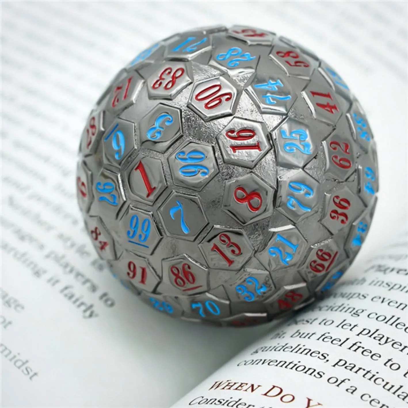 45mm Metal D100 - Black Metal with Red & Blue