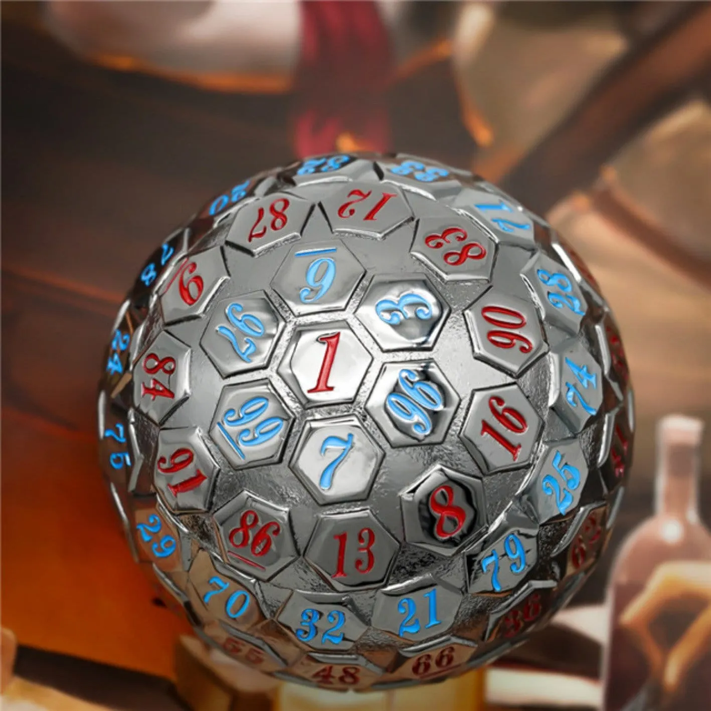 45mm Metal D100 - Black Metal with Red & Blue
