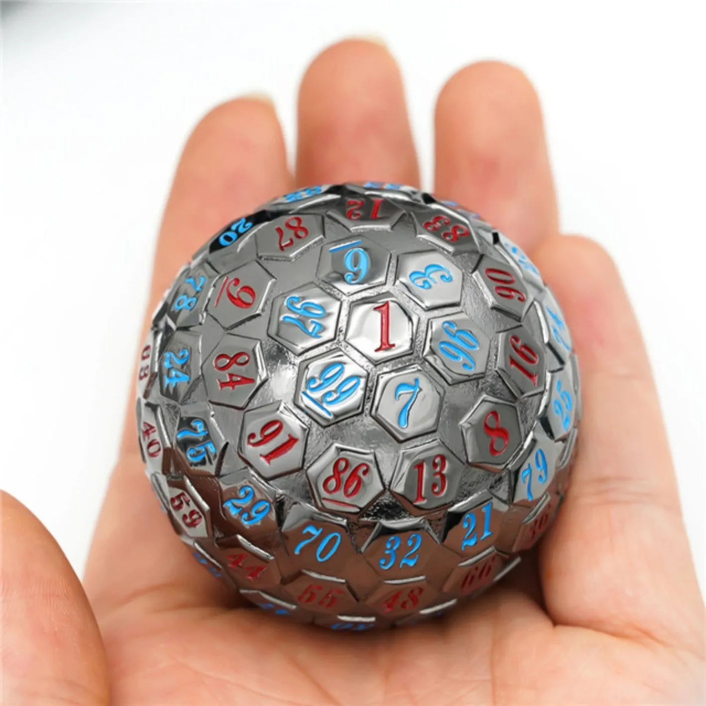 45mm Metal D100 - Black Metal with Red & Blue