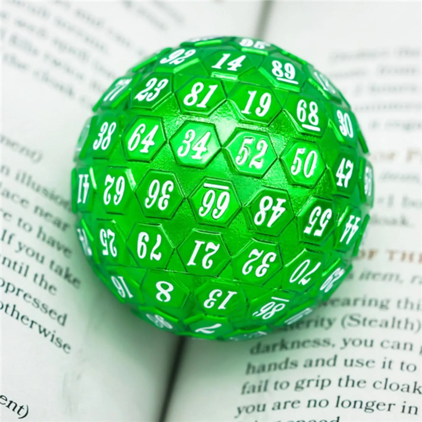 45mm Metal D100 - Green with White Font