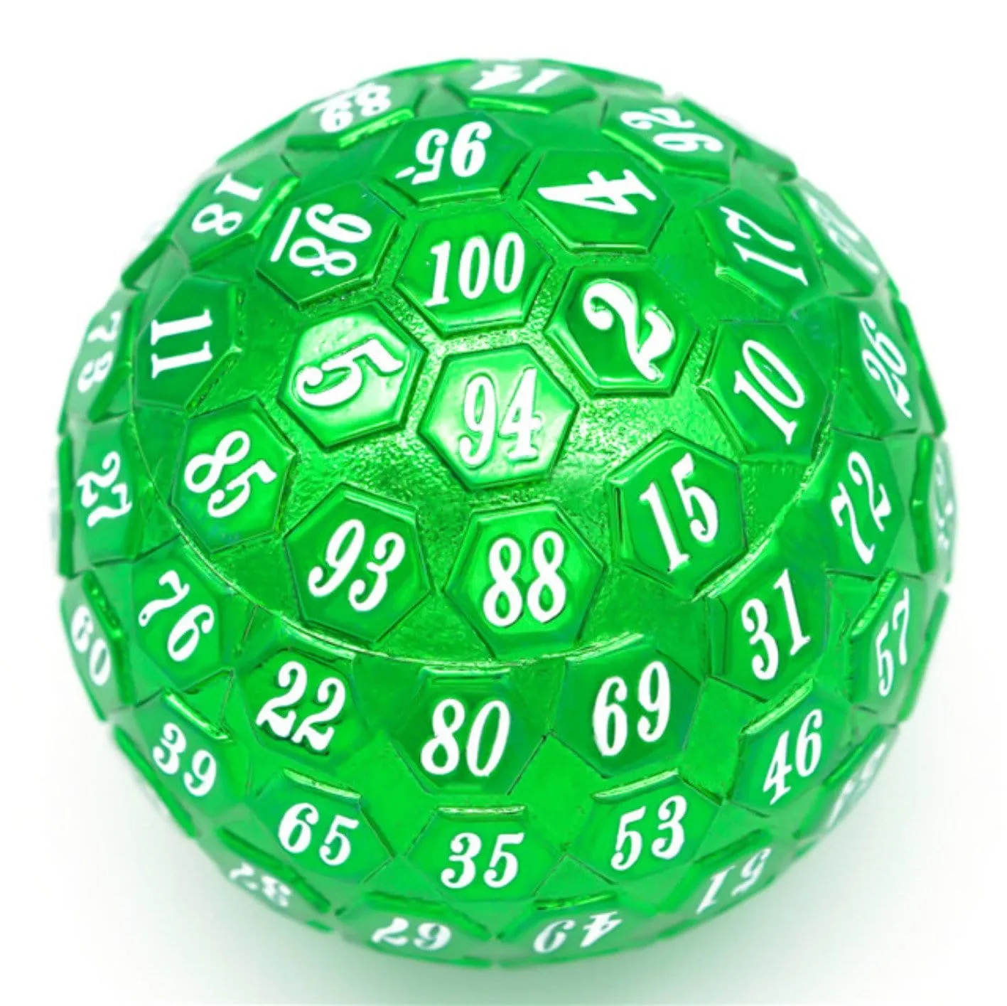 45mm Metal D100 - Green with White Font