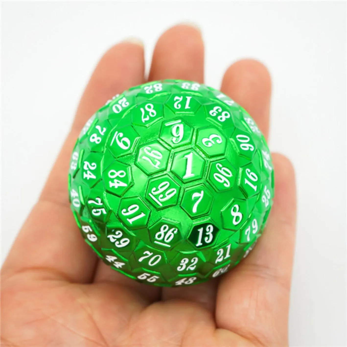 45mm Metal D100 - Green with White Font