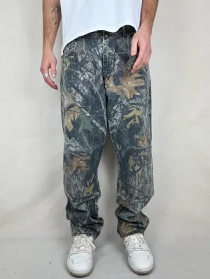 90's Wrangler Realtree Camo Vintage Double Knee Jeans Size 36x32