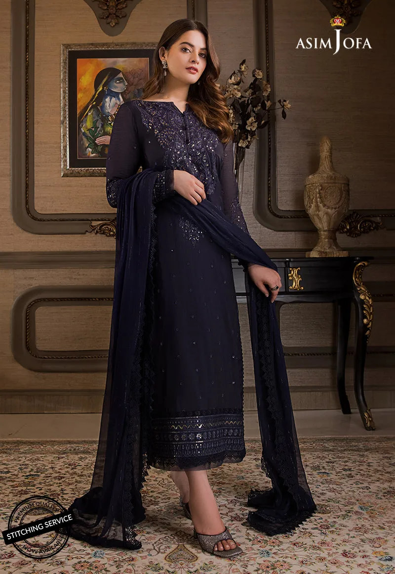 AJIM-04 Asim Jofa The Iqra & Minal Edit Winter Collection 2022 | Unstitched Embroidered Cotton Suits