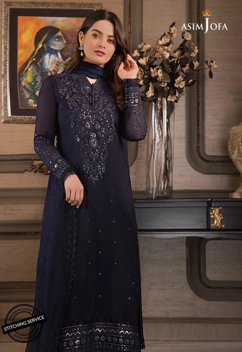 AJIM-04 Asim Jofa The Iqra & Minal Edit Winter Collection 2022 | Unstitched Embroidered Cotton Suits