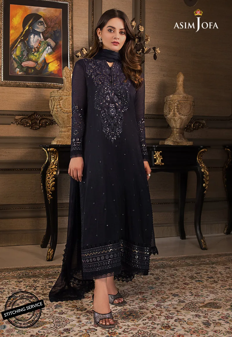 AJIM-04 Asim Jofa The Iqra & Minal Edit Winter Collection 2022 | Unstitched Embroidered Cotton Suits