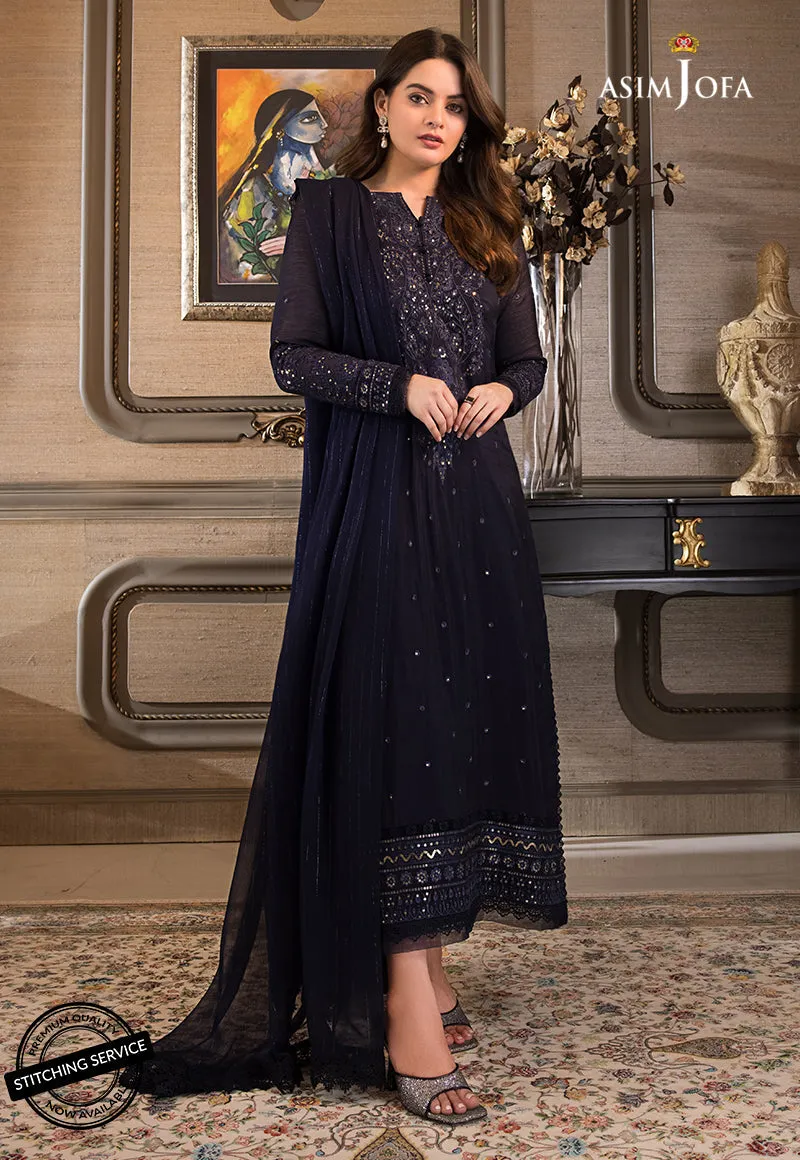 AJIM-04 Asim Jofa The Iqra & Minal Edit Winter Collection 2022 | Unstitched Embroidered Cotton Suits