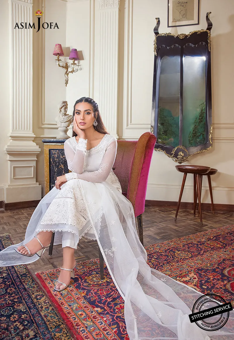 AJIM-13 Asim Jofa The Iqra & Minal Edit Winter Collection 2022 | Unstitched Embroidered Cotton Suits