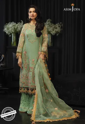 AJN-18 | Asim Jofa Ishq-e-Naubahar Collection 2021 | Unstitched Embroidered Organza Suits