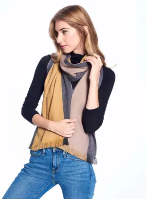 Alpaca Reversible Scarf - Tawny Olive