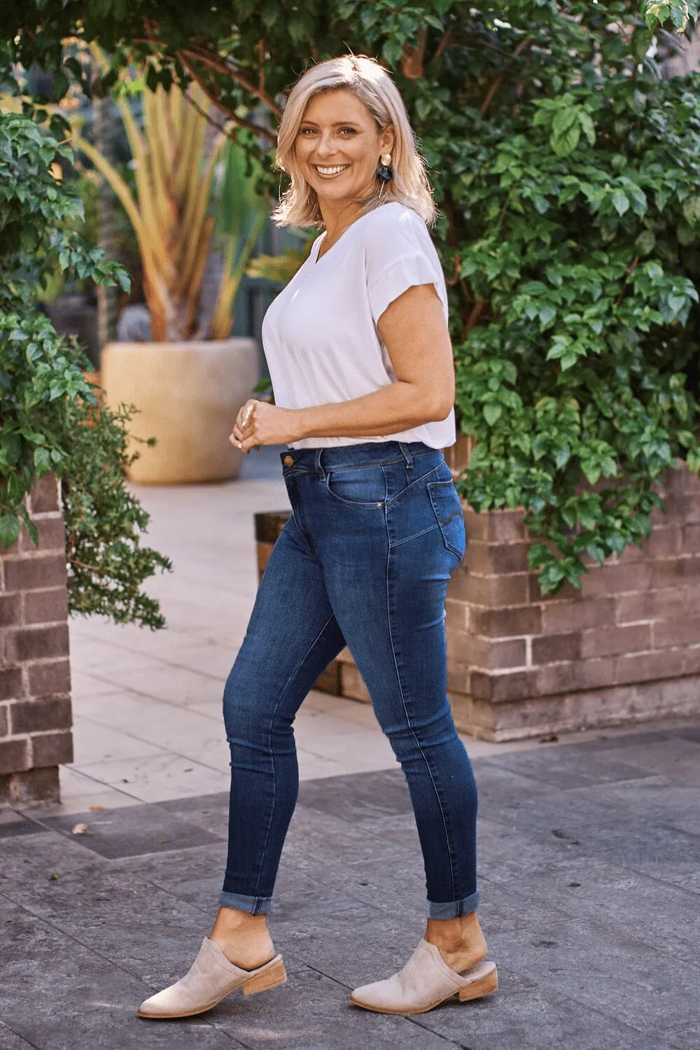 Amber Skinny Jeans Denim Blue High Rise
