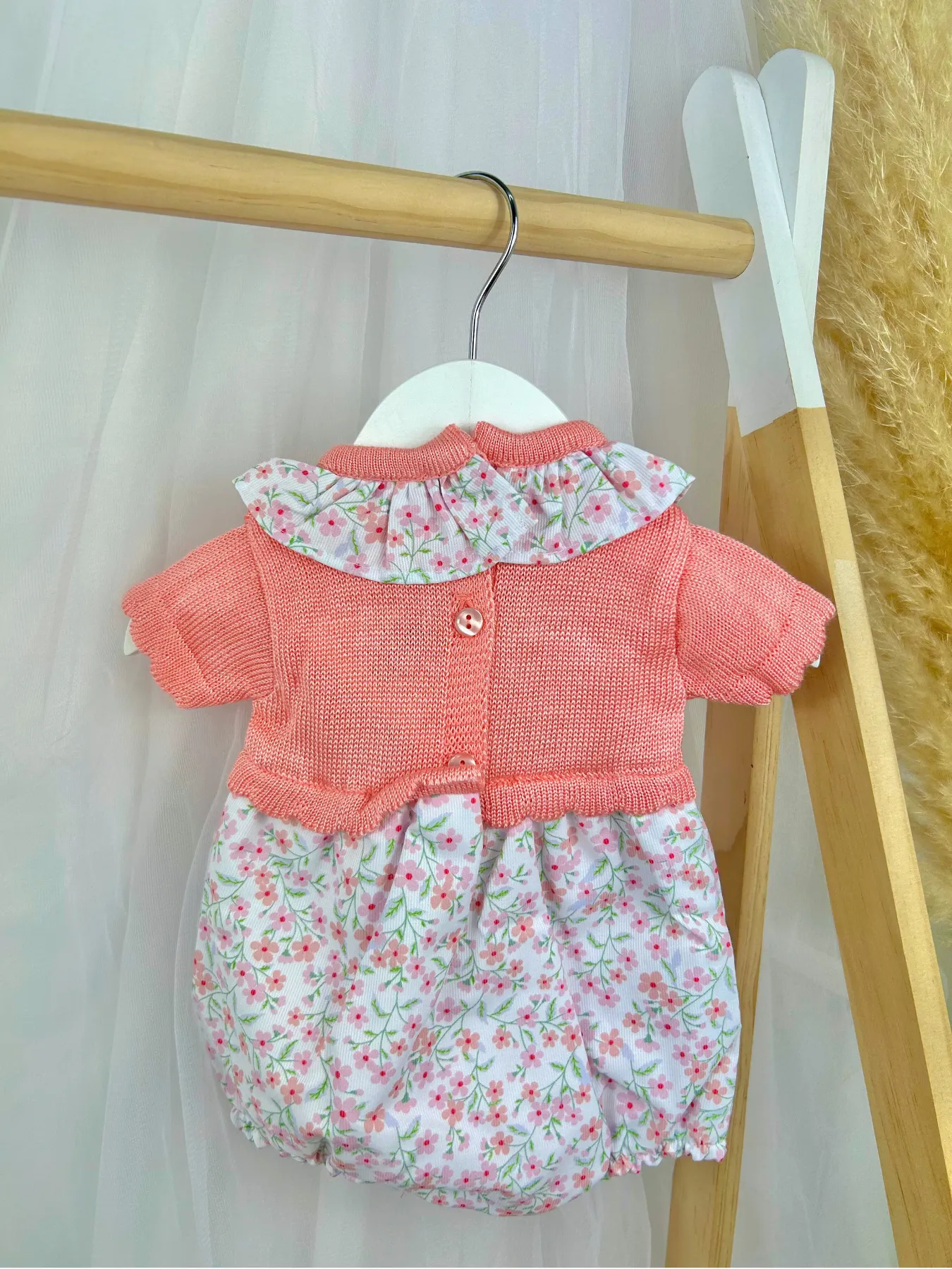 Baby Girl Floral Bubble Romper