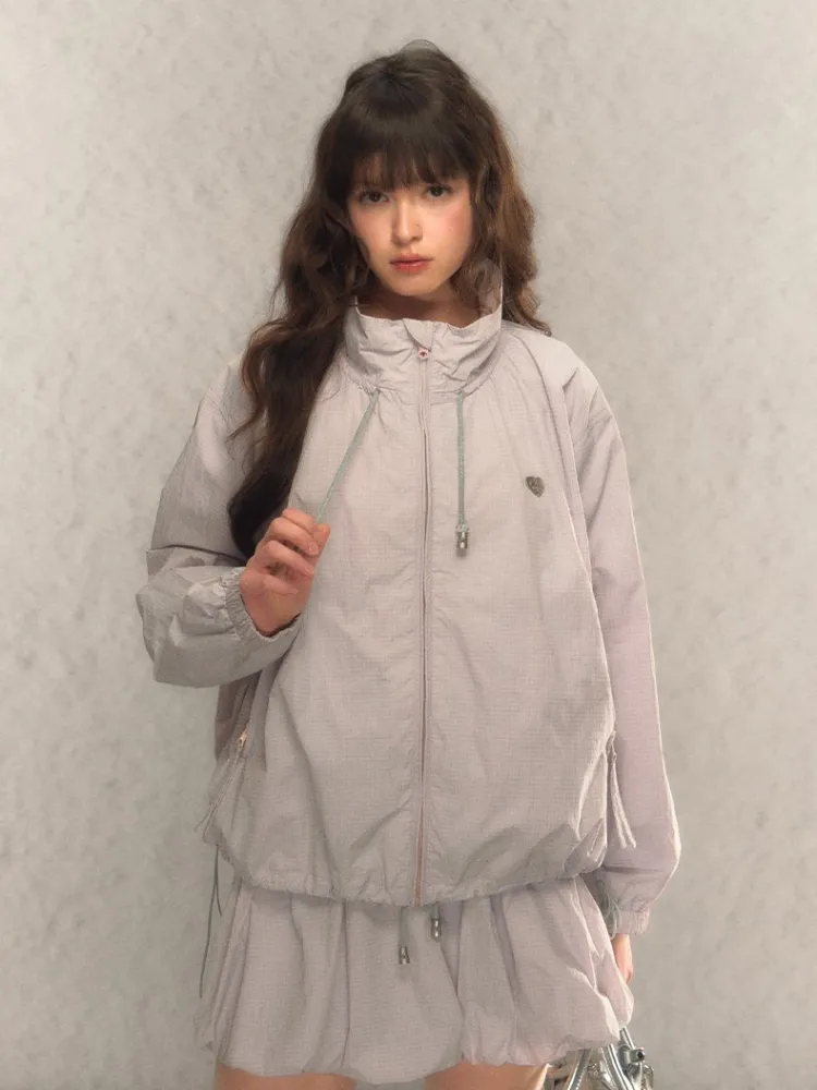 Balloon Breeze Windbreaker Jacket & Skirt-Pants Set