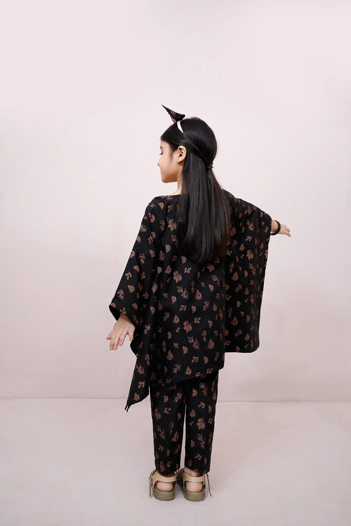 Black Embroidered Chiffon