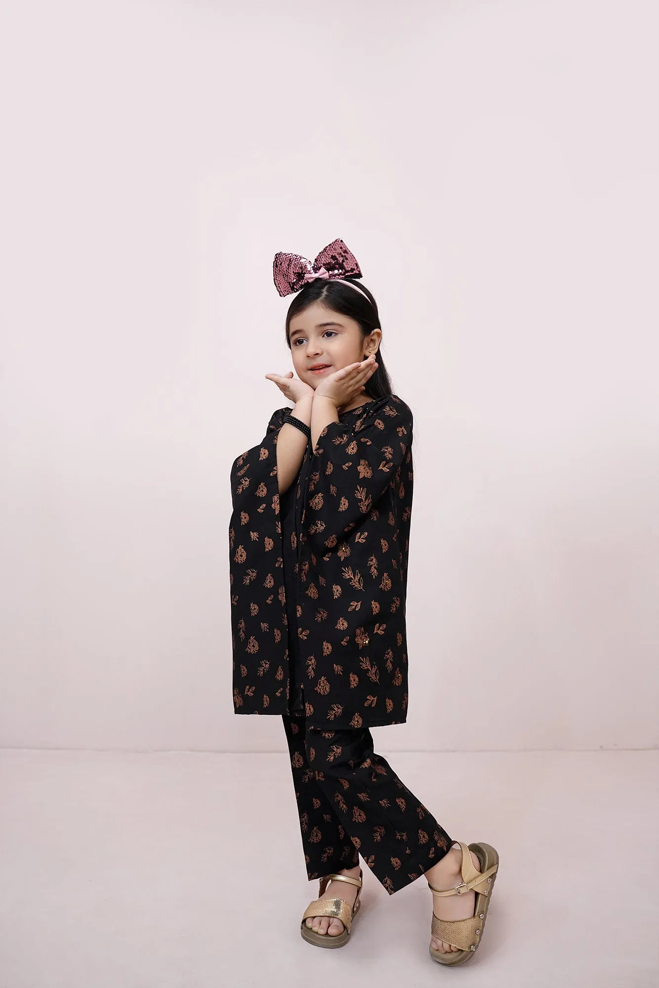 Black Embroidered Chiffon