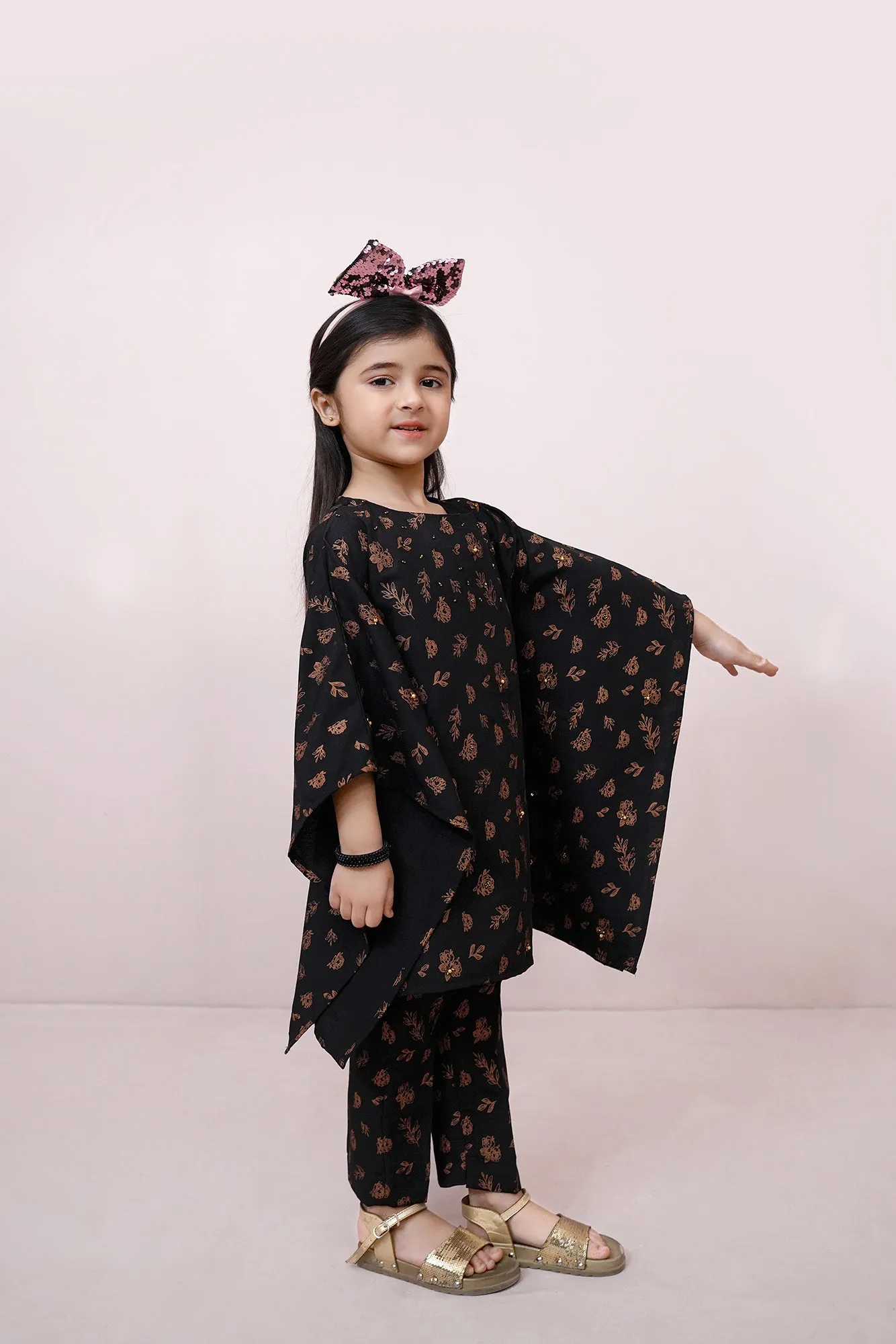 Black Embroidered Chiffon