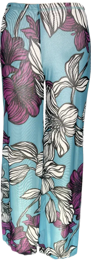 Black Flower Bootleg Pants