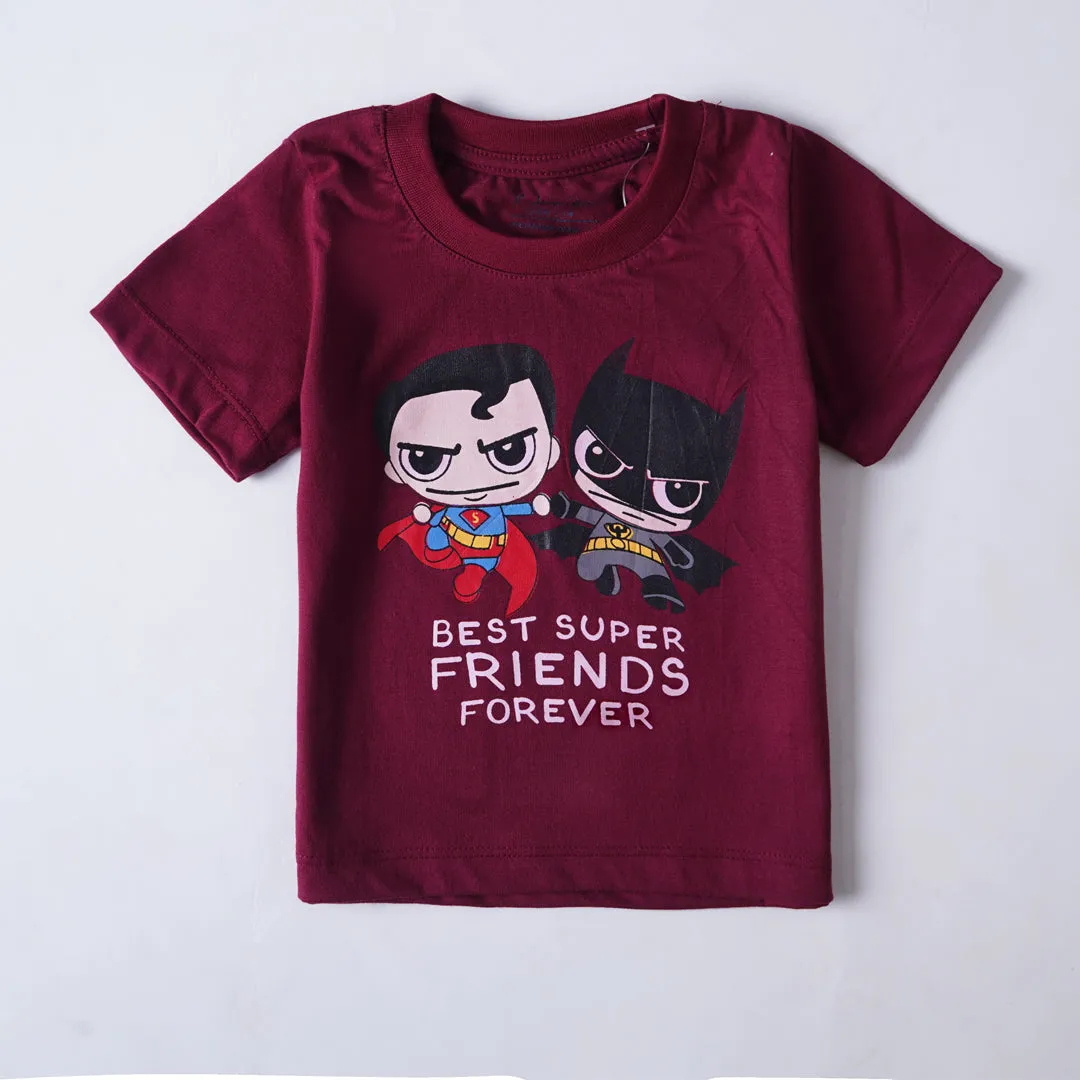 Boys Half Sleeves-Printed T-Shirt (Super)