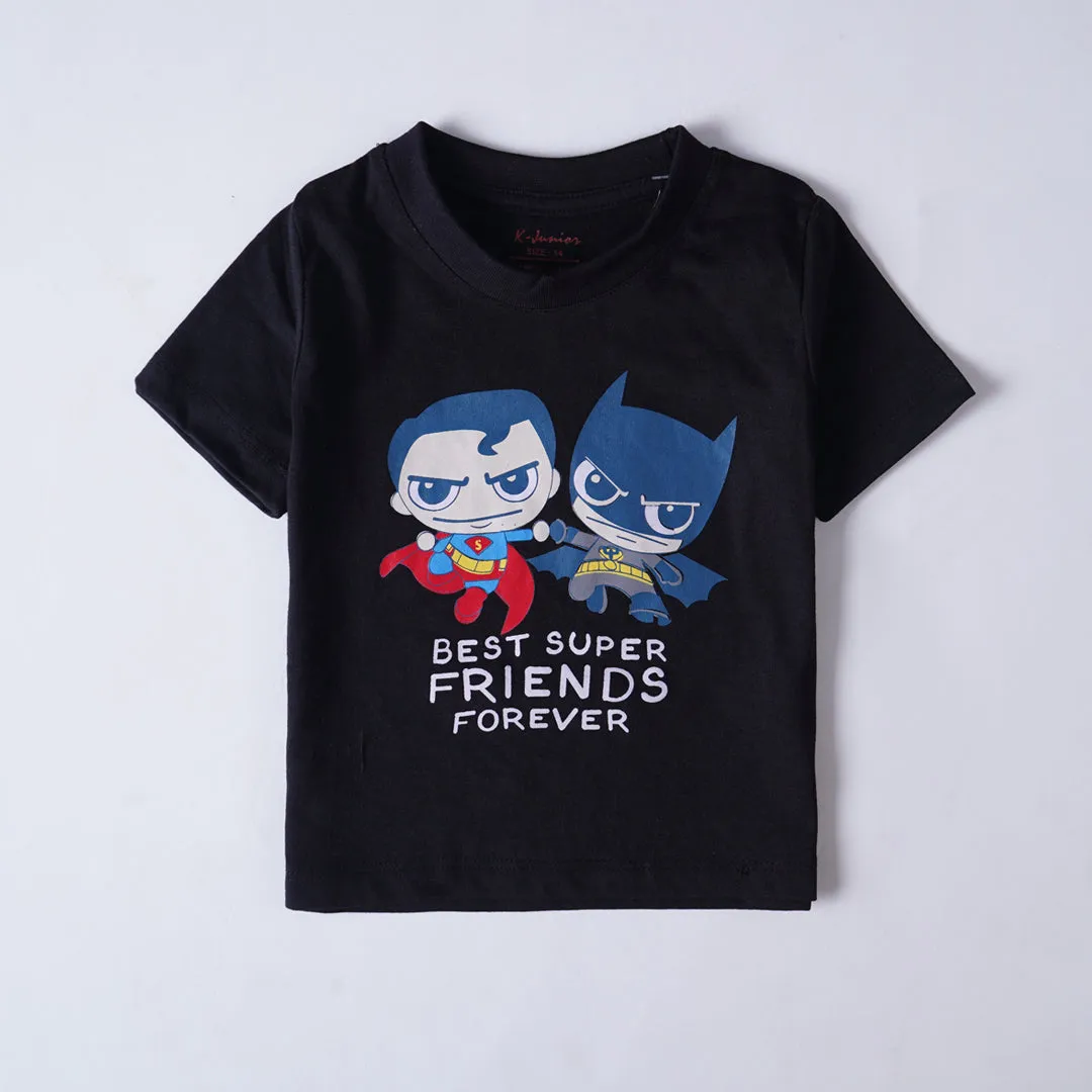 Boys Half Sleeves-Printed T-Shirt (Super)