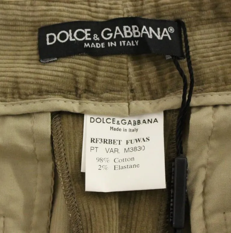 Brown Cotton Corduroys Jeans Pants