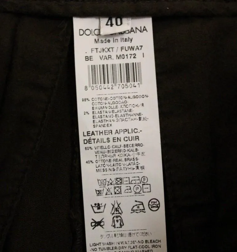 Brown Cotton Cropped Corduroys Jeans Pants
