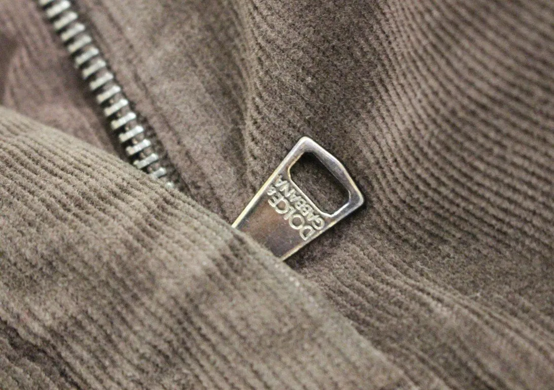 Brown Cotton Cropped Corduroys Jeans Pants