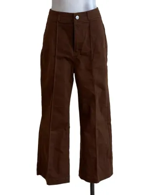 Brown Pintuck Jeans