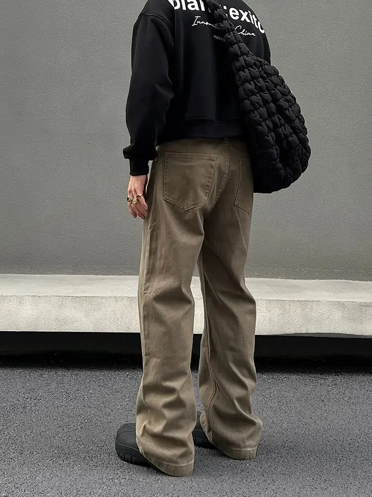 Brown Wide Leg Jeans