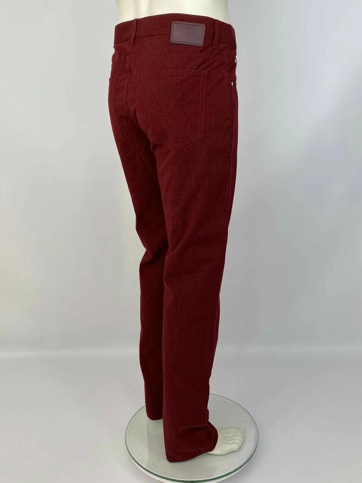 Burgundy Patch Jeans
