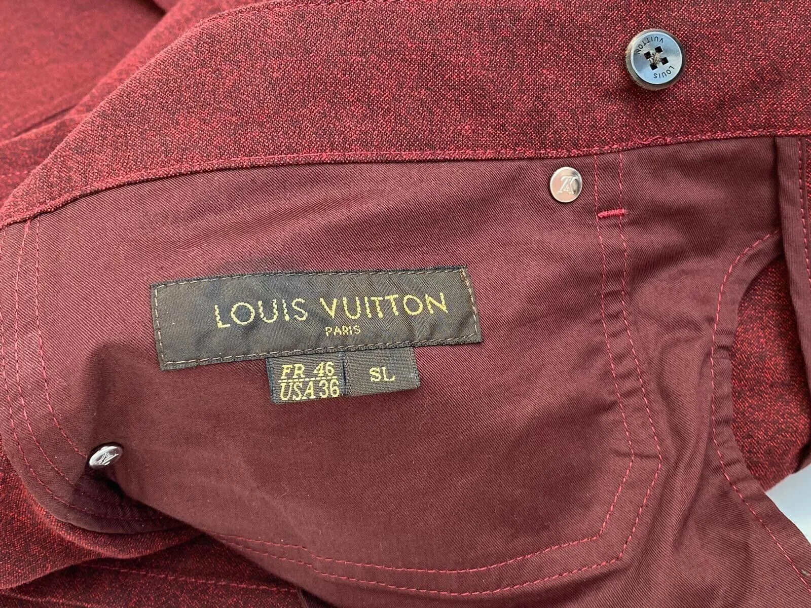 Burgundy Patch Jeans