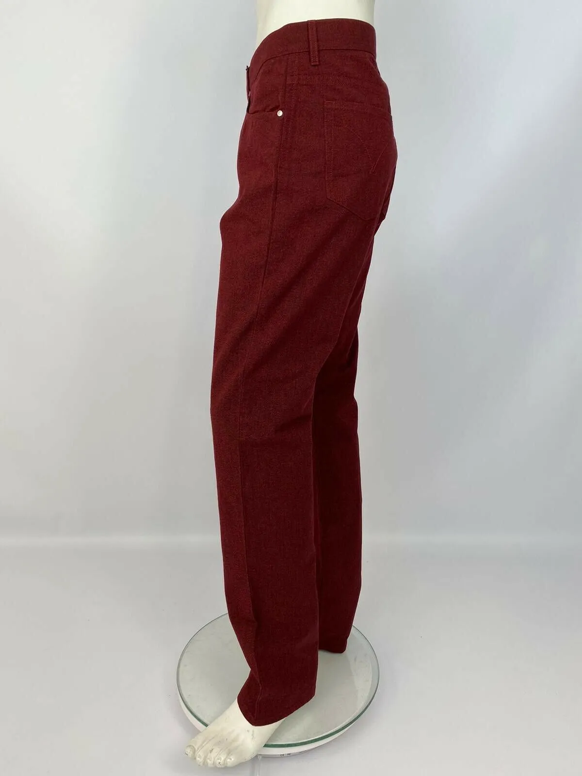 Burgundy Patch Jeans