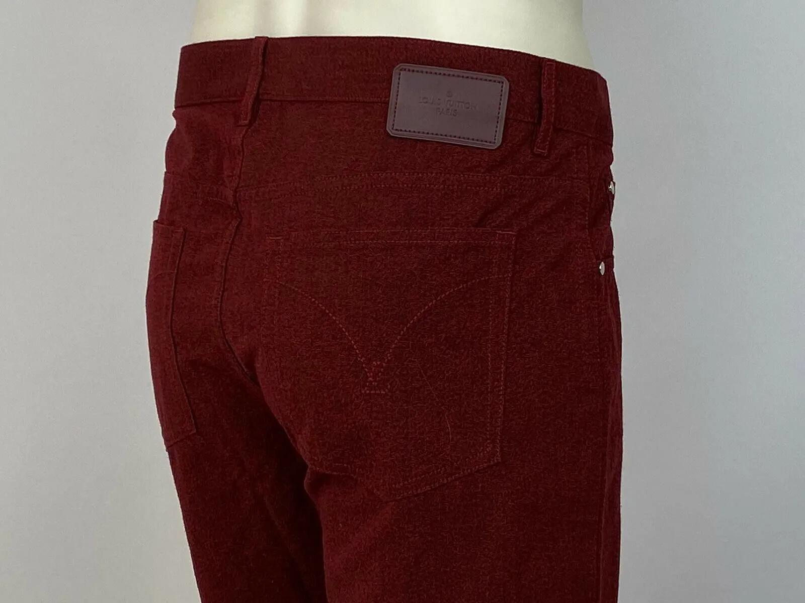 Burgundy Patch Jeans