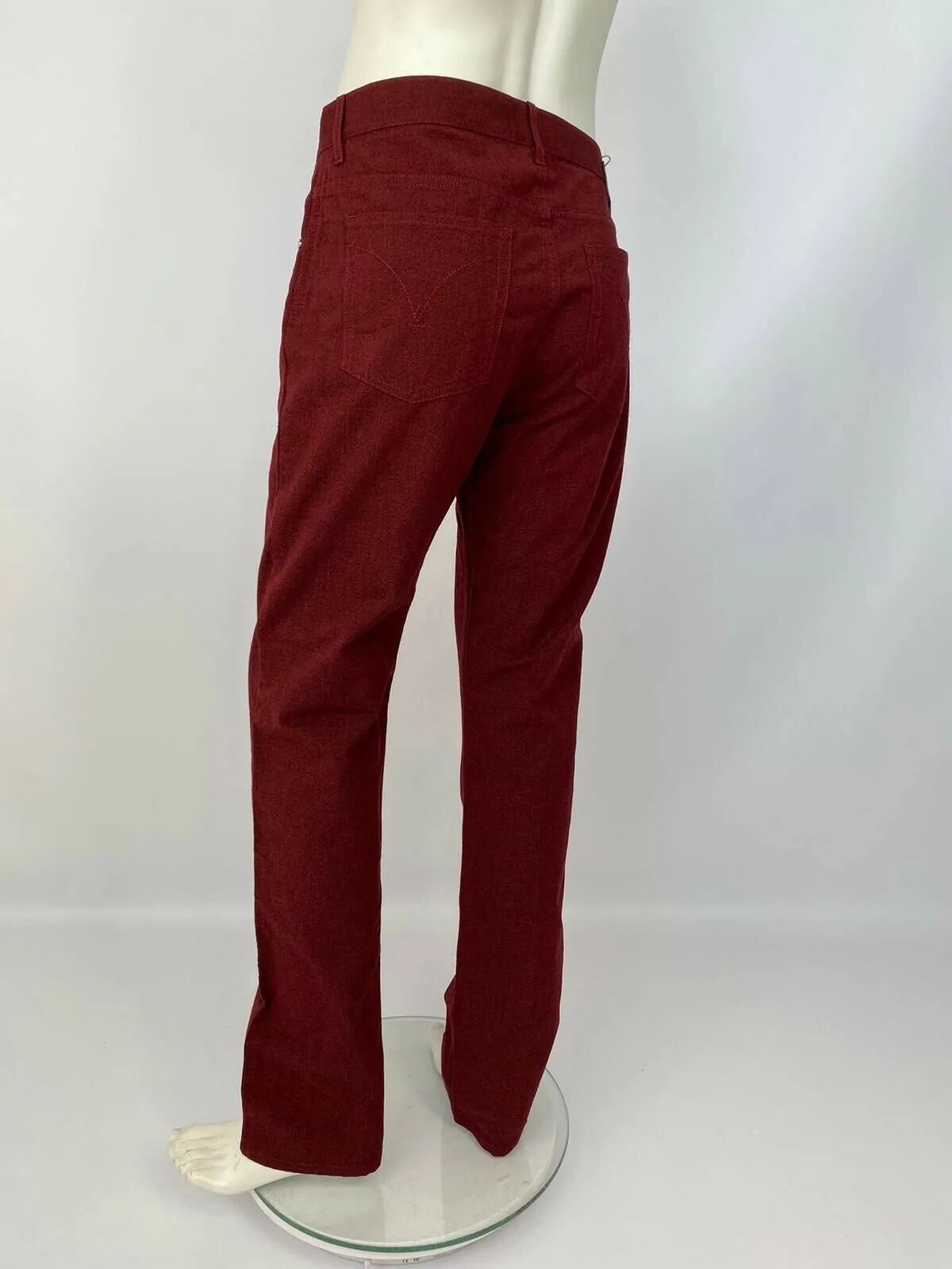 Burgundy Patch Jeans