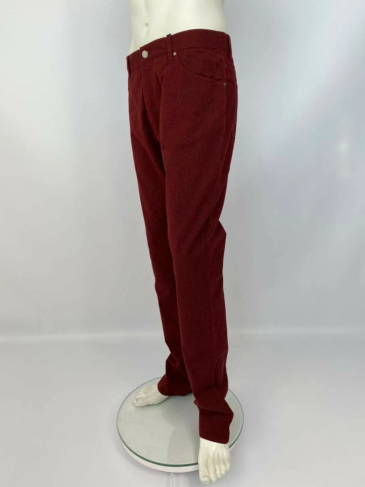 Burgundy Patch Jeans