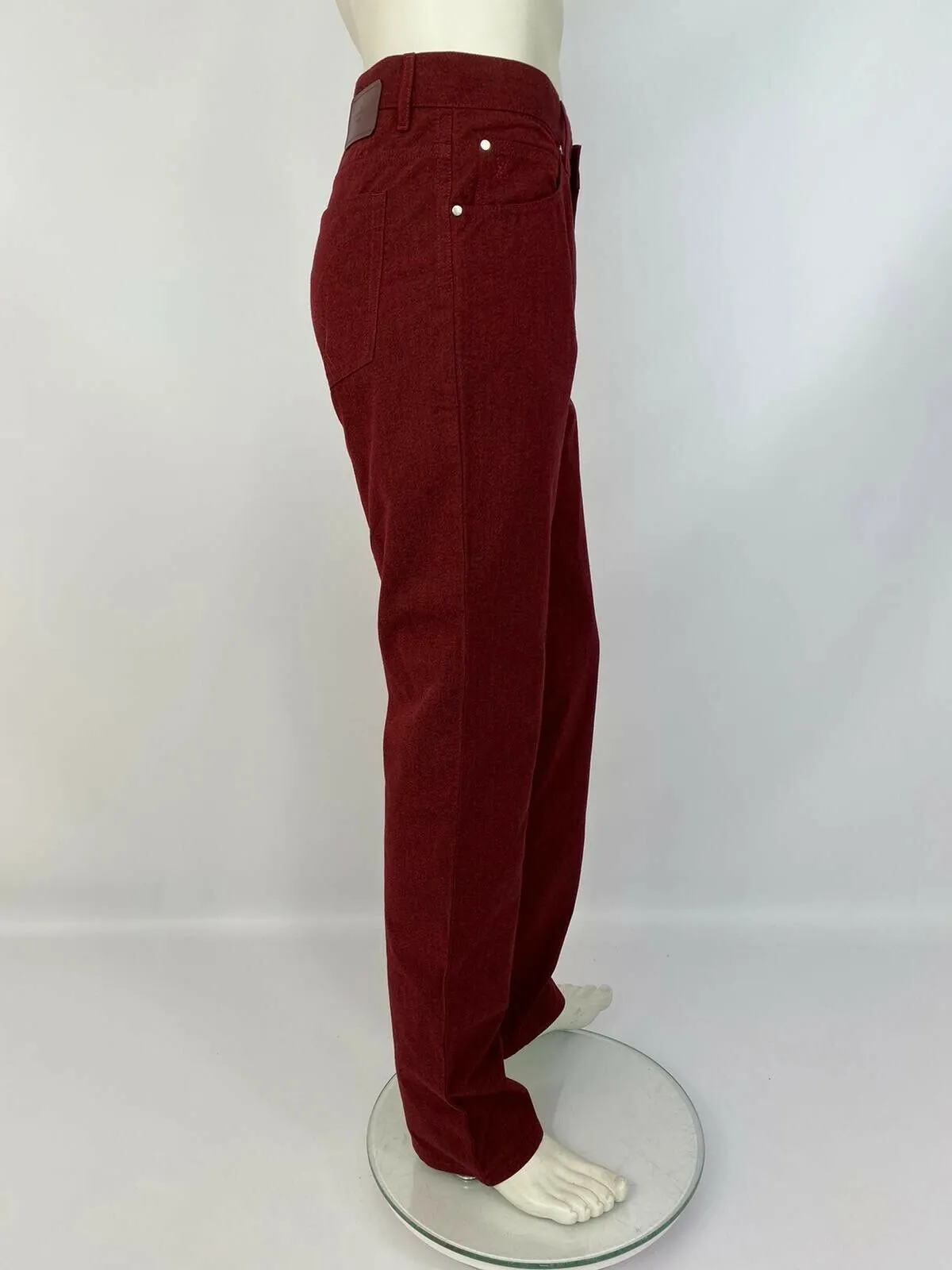 Burgundy Patch Jeans