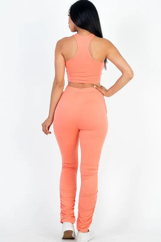 Capella Crop Top & Ruched Drawstring Pants Set