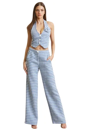 Cecily Houndstooth Tweed Pants Set