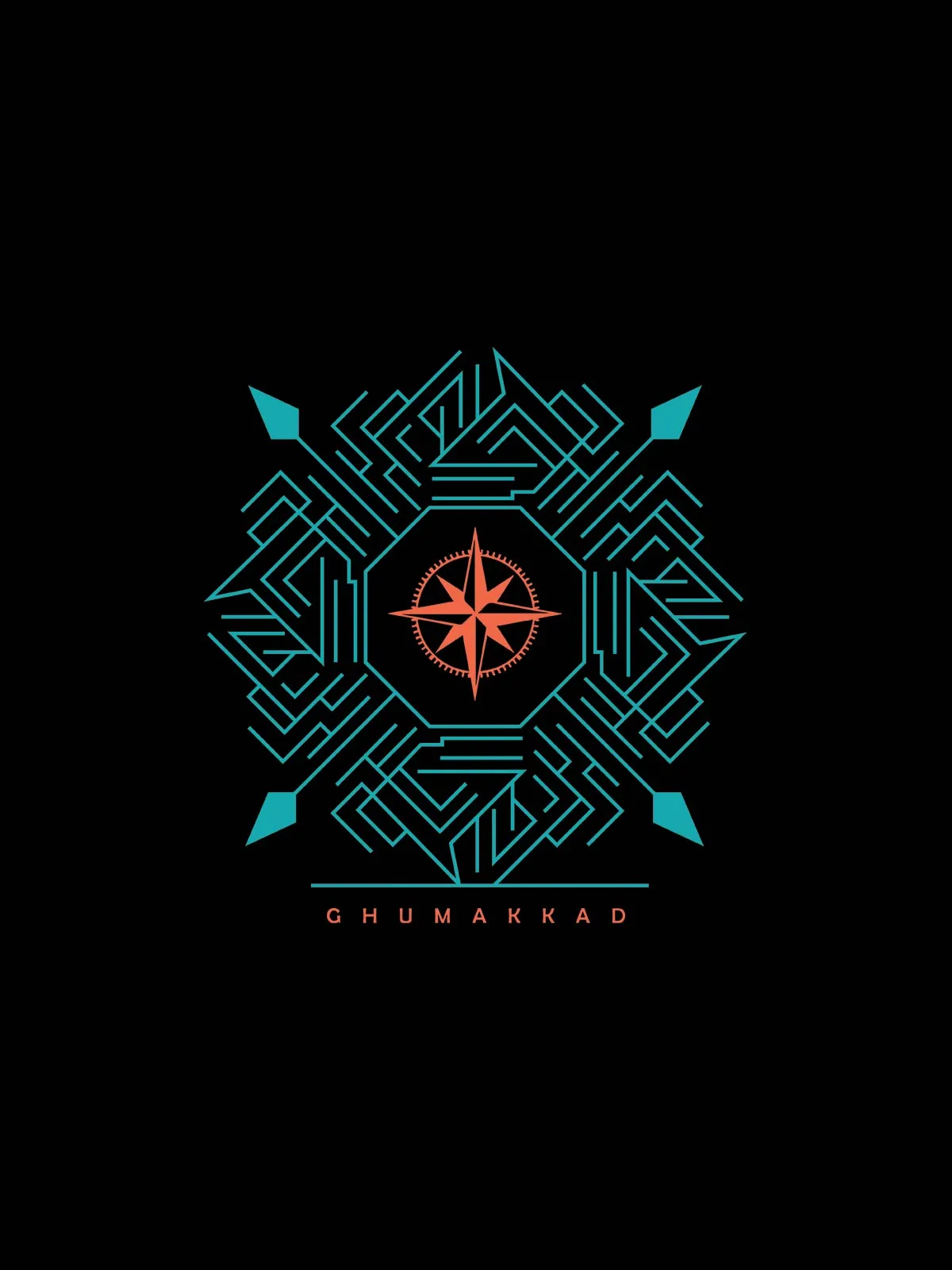 COMPASS Back Printed Cotton Hoodie for Men & Women