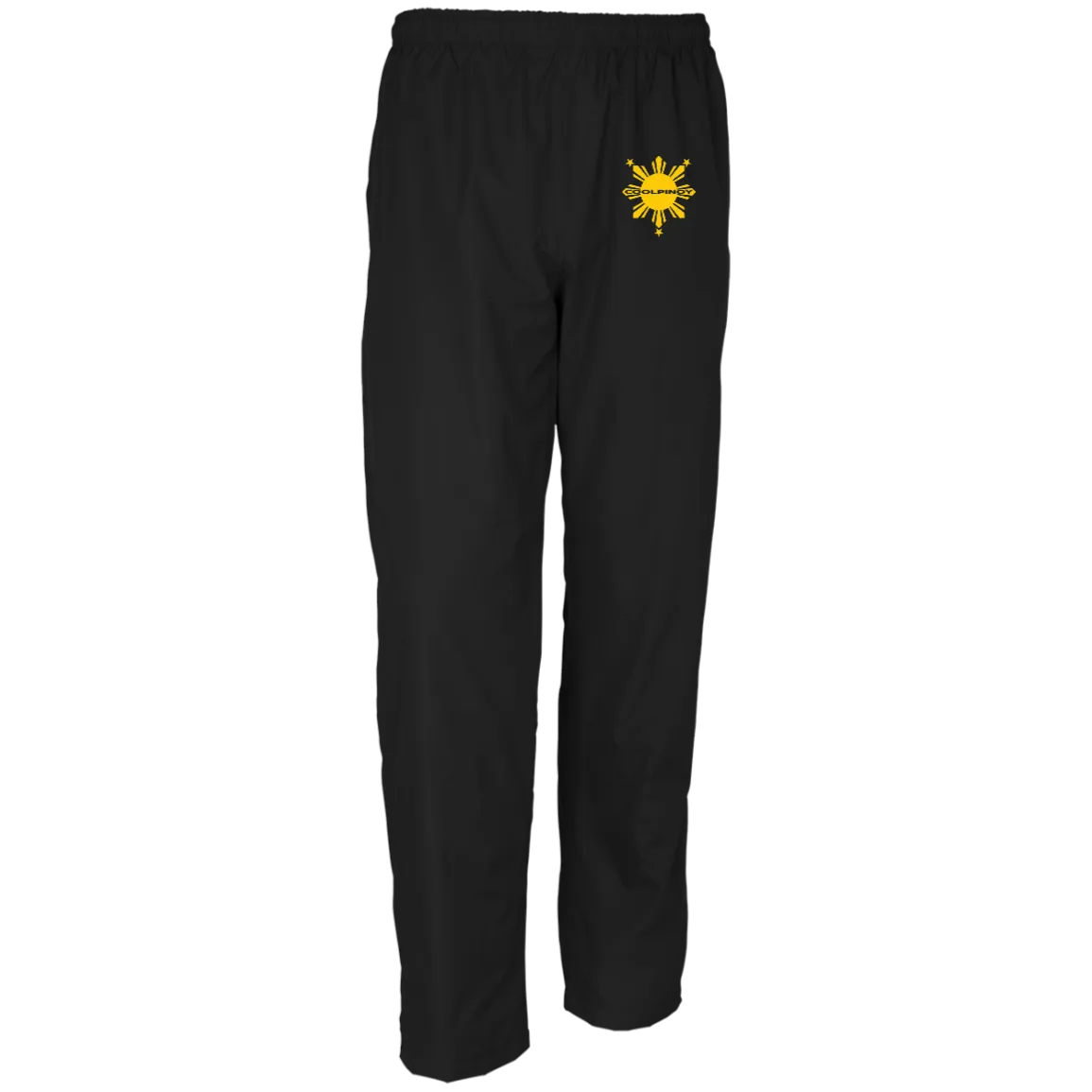 CoolPinoy Yellow Sun and Stars Mens Wind Pants