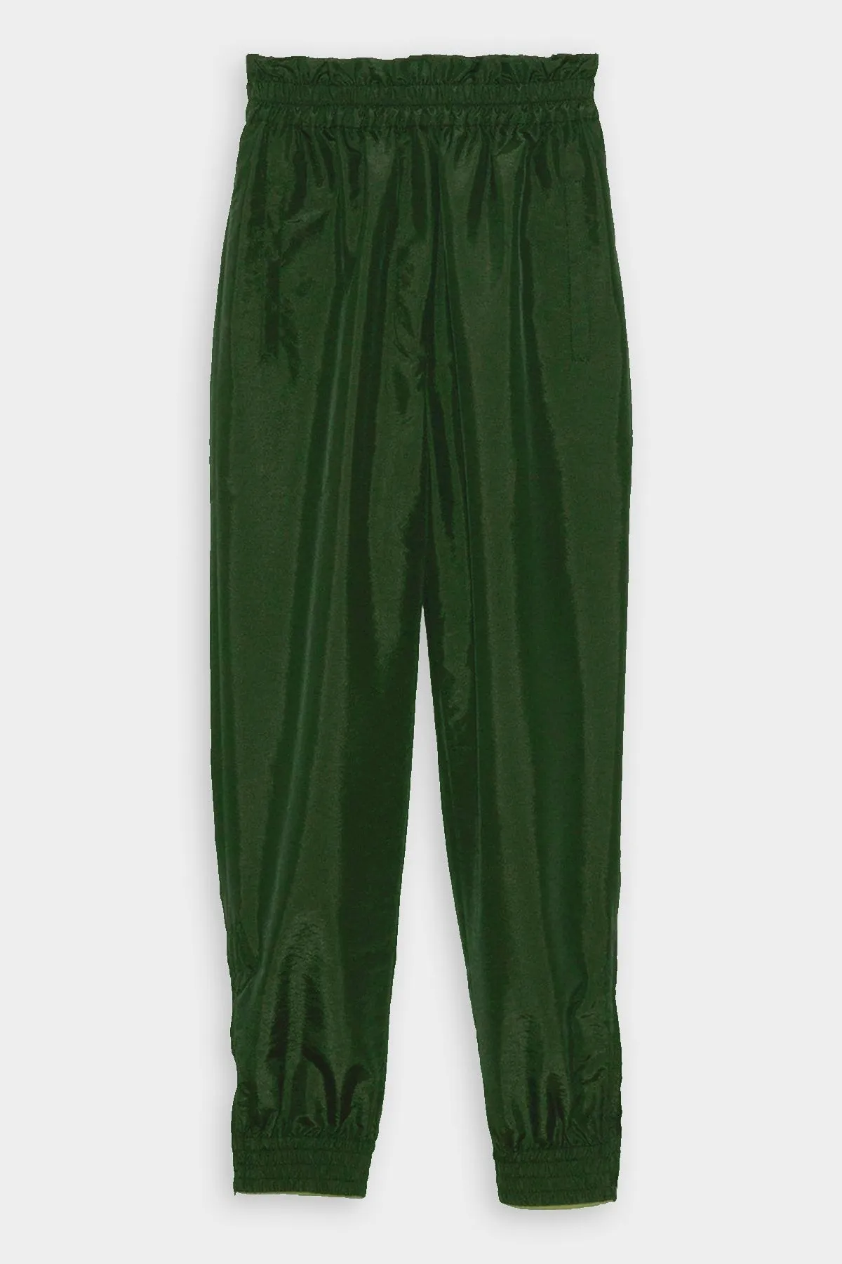 Crispy Nylon Paper Bag Felix Jogger in Army Green