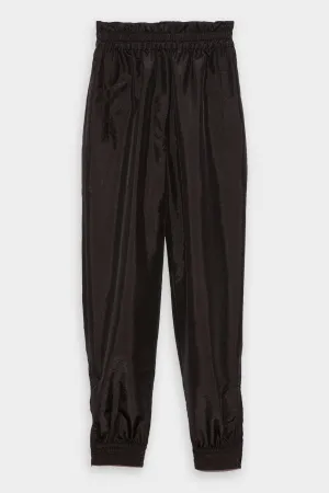 Crispy Nylon Paper Bag Felix Jogger in Black