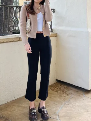 Crop flare ponte pant