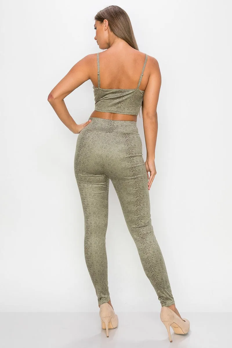 Crop Top and Leggings Set