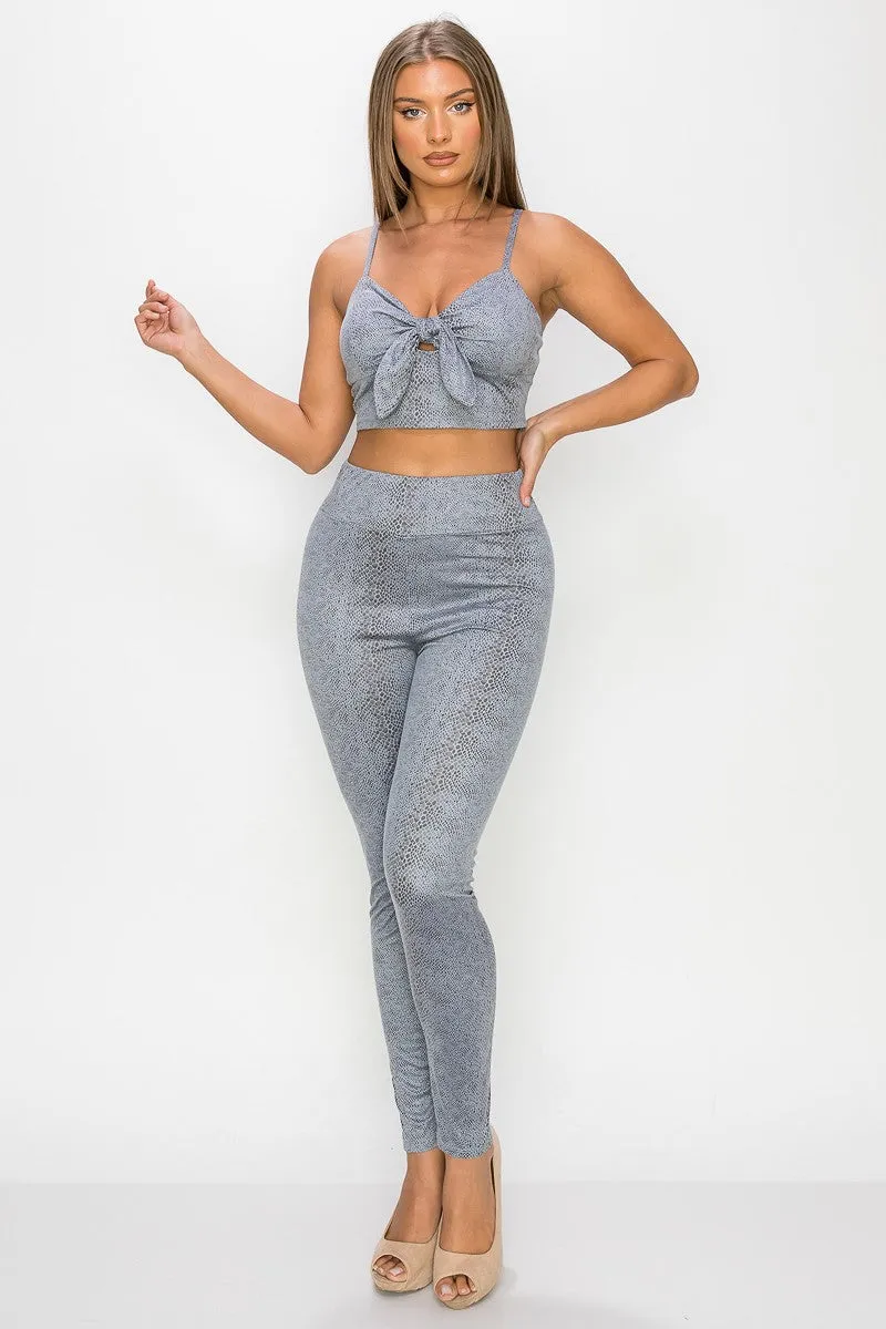 Crop Top and Leggings Set