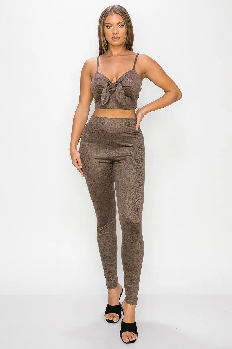 Crop Top and Leggings Set