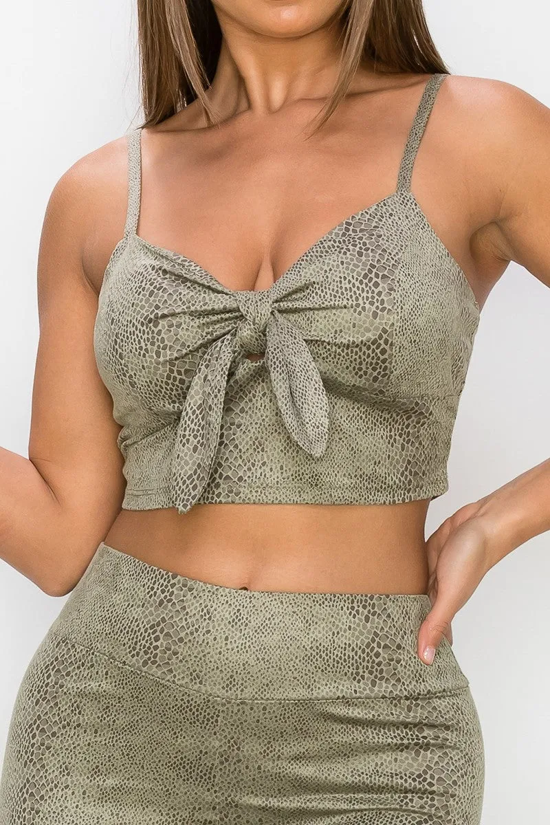 Crop Top and Leggings Set