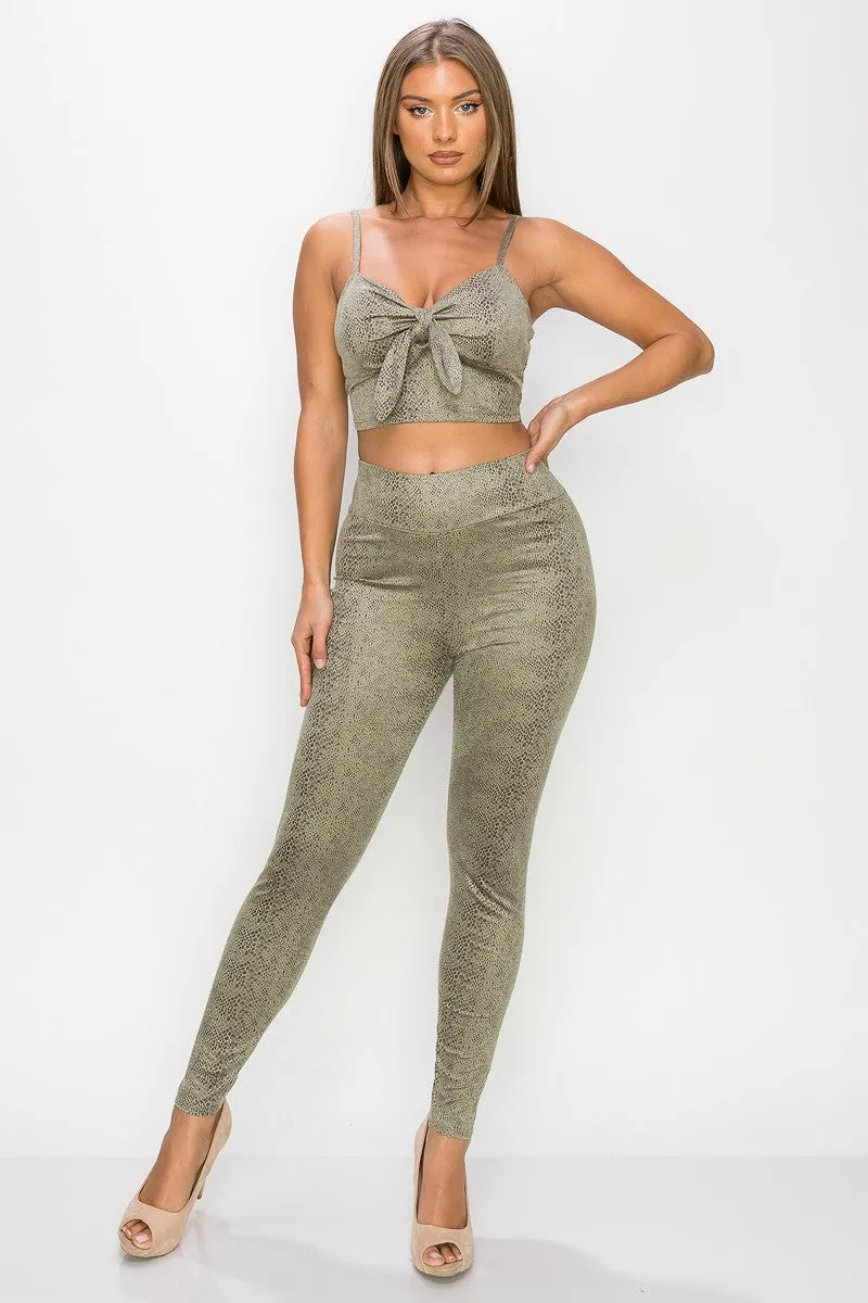 Crop Top and Leggings Set