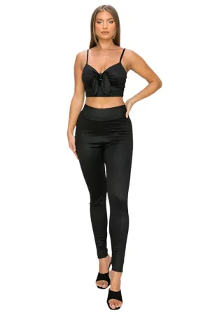 Crop Top and Leggings Set